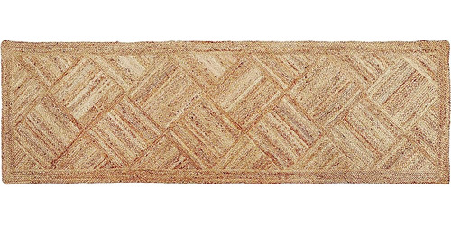 Alfombra 100% Área De Yute 2.6x8-hand Crafted Natural Fiber-