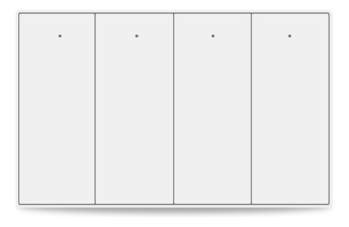 Interruptor De Vida Inteligente Zemismart Tuya Zigbee 4 Gang Color Blanco Corriente Nominal 16 A Voltaje Nominal 110v