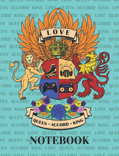 Libro: Love. Queen. Accord. King Notebook: Beautiful Journal