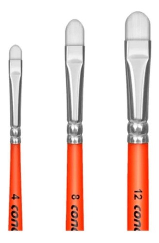 Kit Com 3 Pincel Lingua Gato Condor 326 Nº: 4, 8 E 12