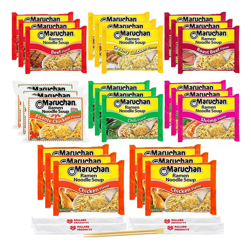 Maruchan Ramen Noodles - Paquete Variado De 24 Paquetes V