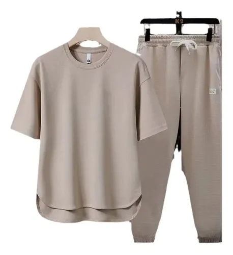 Conjunto De Camiseta Y Pantalones Para Hombre - Estilo Depor