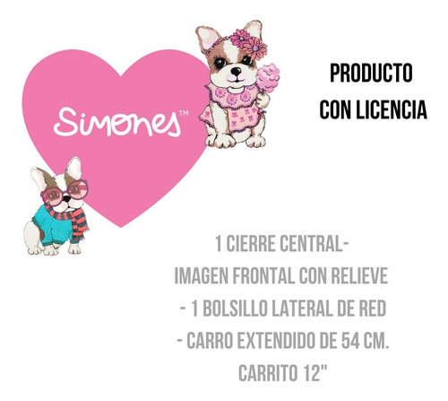 Mochila Carrito Simones Sofia 12p Jardin Ct Mmk Si628/30/34