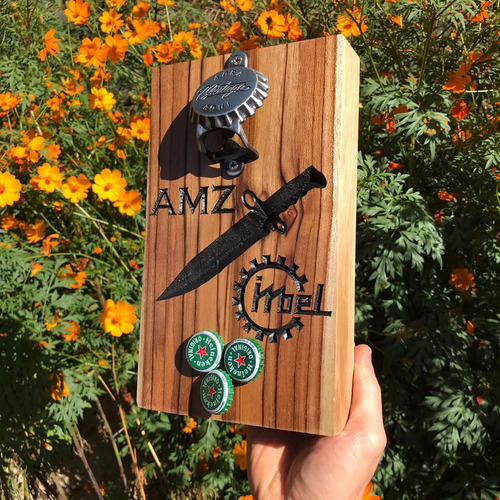 Imagem 2 de 3 de Abridor De Garrafa De Cerveja Magnético Simbolo Faca Imbel