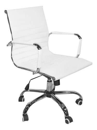 Sillon Ejecutivo Eames Aluminium Respaldo Bajo Tapizado Eco