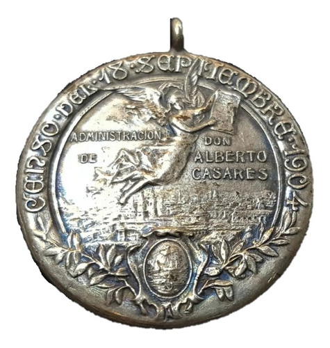 Antigua Medalla Censo Del 18 Septiembre 1904. 58073