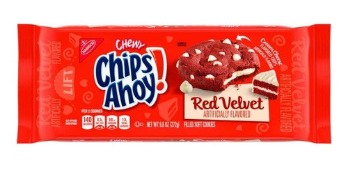Galletas Chips Ahoy Red Velvet Chewy (272g) Importadas