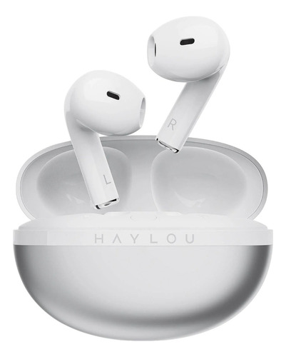 Haylou X1 2023 Audífonos Inalámbricos Bluetooth 5.3 Ipx4 Half In-ear, 12mm Dynamic Driver, Enc Para Llamadas Claras, App Control, Plateado