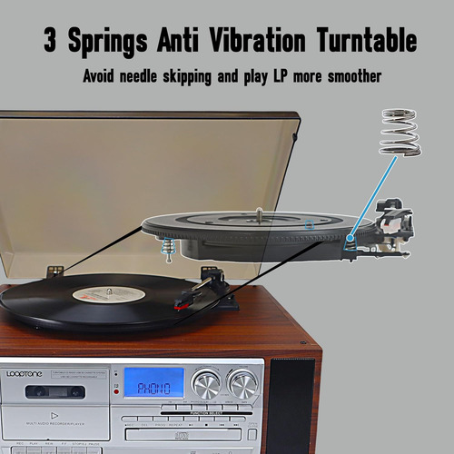 Reproductor De Discos De Vinilo 10 1 De 3 Velocidades...