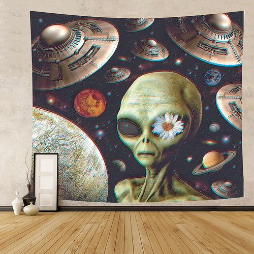 Tapiz Alienígena Explosivo Para Hogar 150x130 Cm