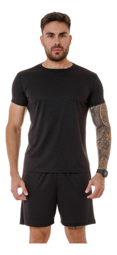Conjunto Dry Fit Masculino Camisa Shorts Academia Esportes