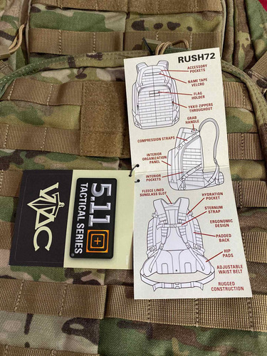 Imagen 7 de 10 de Mochila Rush 72 Multicam 5.11 Tactical Entrega Inmediata!!!!