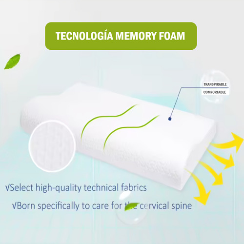 Almohada De Latex Con Memory Foam