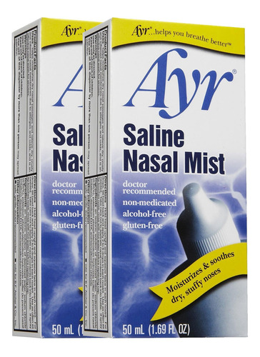 Ayr Niebla Nasal Salina, Paquete De 2