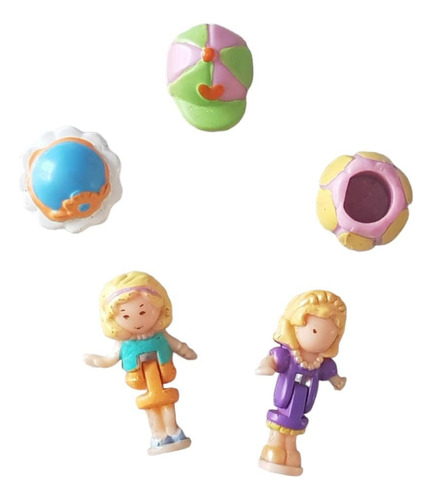 Polly Pocket Vintage Bluebird Vintage 90 Muñecas Y Ropita