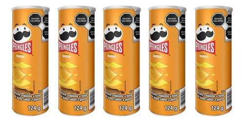 Papas Pringles Sabor A Queso 124 G 5 Pzs
