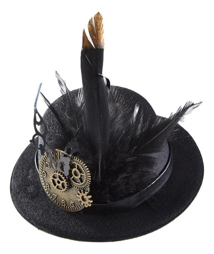 Steampunk Top Hat Cosplay Disfraz Para Hombres Con Plumas