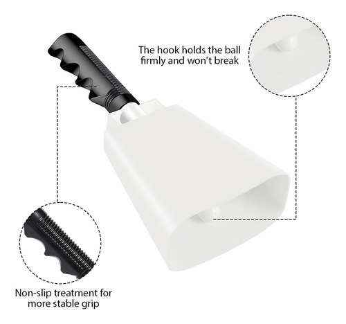 Instrumento Cowbell Instrument Con Mango De 10 Pulgadas Para