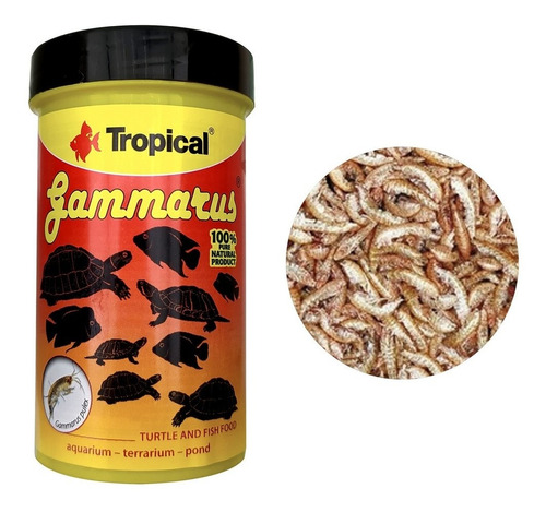 Ração Para Peixes E Tartarugas Gammarus 12g Tropical