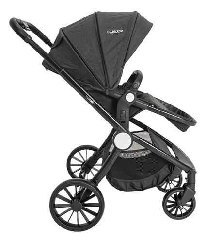 Carrinho De Bebê Moisés + Bebê Conforto + Base Preto Kiddo
