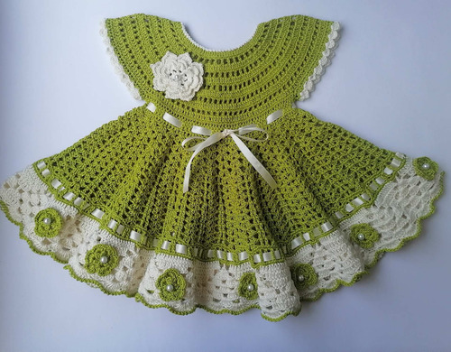 Vestido Tejido A Crochet Con Diadema La Niña Edith Para Bebe | Meses sin intereses Vestido Tejido A Crochet Con Diadema La Niña Edith Para Bebe | Meses sin intereses