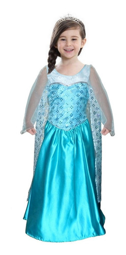 Disfraz Vestido De Reina Elsa Princesa Frozen Niñas Carnaval