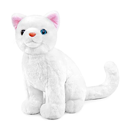 Juguetes De Peluche De Gato Blanco Simulado, Lindos Y R...