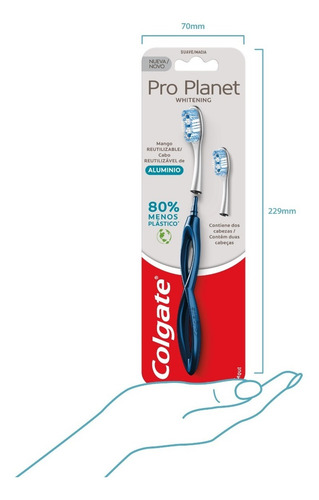Imagen 2 de 10 de Cepillo Dental Colgate Proplanet Sustentable(mango Aluminio)