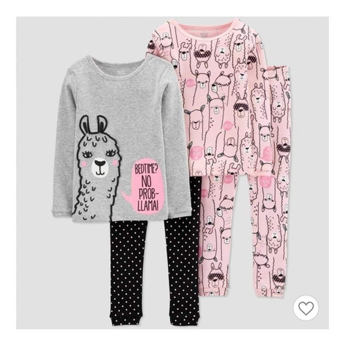 Pijama Para Niñas Carters Llama Talla 5 Individual 1 Pijama