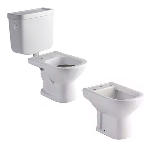 Juego Baño Inodoro Deposito Colgar Bidet Ferrum Bari 