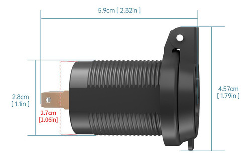 Enchufe De Usb Modificado Pd Tipo C + Qc 3.0 Para Carro De