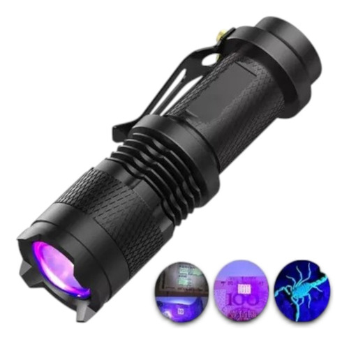 Lámpara Led Uv Ultravioleta 395nm Linterna Táctica Billetes