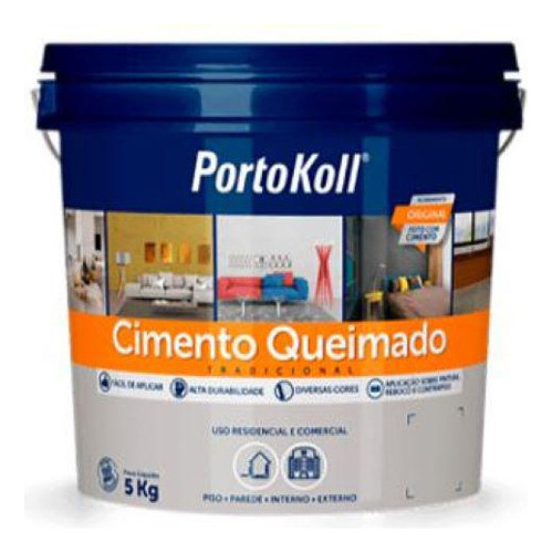 Cimento Queimado Portokoll 5kg *cor Damasco