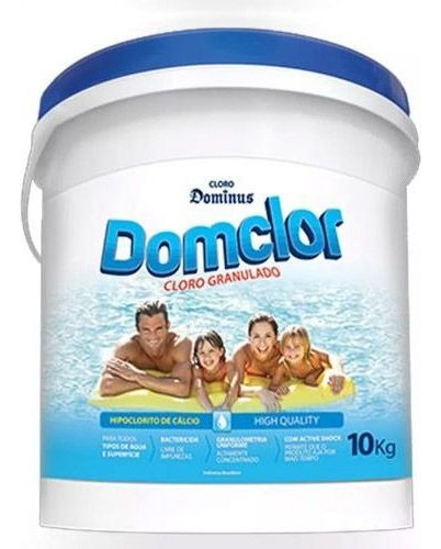 Hipoclorito Cloro Granulado Azul 10 Kg P/ Piscinas Domclor