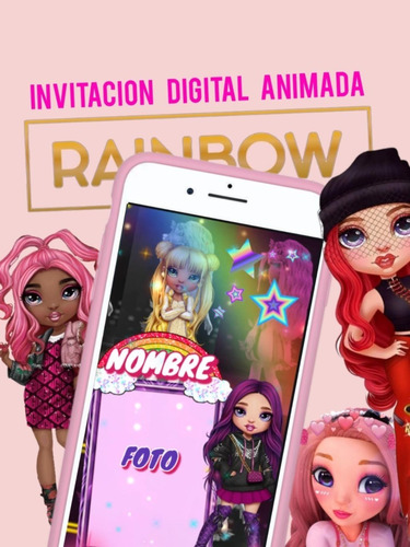Invitación Rainbow High - Video Animado Para Cumpleaños!