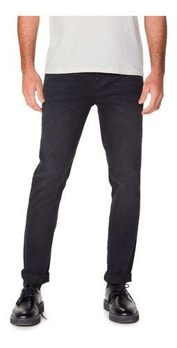 Imagem 1 de 4 de Calça Masculina Skinny Em Jeans De Algodão E Elastano Hering