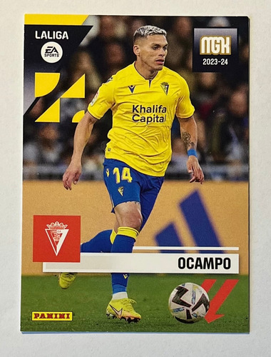 Tarjeta De Brian Ocampo Jugador Del Cadiz (ex Cnf) 2023-24 (Usado)