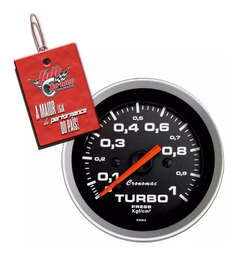 Imagem 1 de 1 de Pressão Turbo Cronomac Sport 52mm Manômetro
