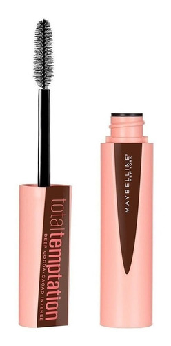 Imagen 2 de 5 de Máscara de pestañas Maybelline Total Temptation 0.27 fl oz color deep cocoa
