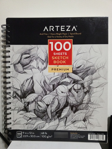 Sketchbook Cuaderno De Dibujo Arteza 100 Hojas 100 G/m2