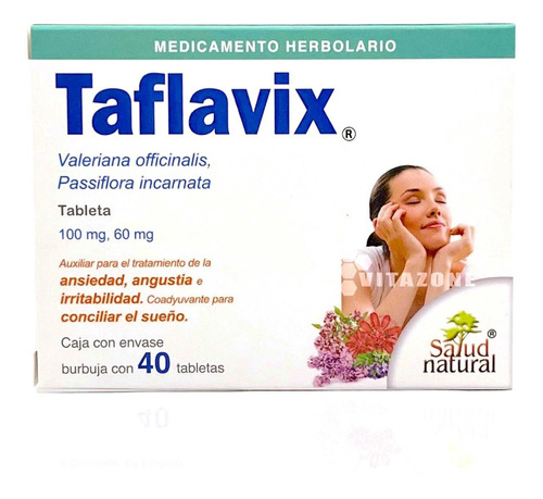 Taflavix 40 Tabletas Valeriana Pasiflora Salud Natural