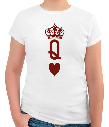 Imagen 1 de 3 de Playera Para Dama Queen - Playeras Pareja Novios Amor