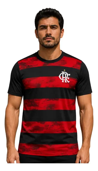Camisa Flamengo Mengão Masculina Camiseta Oficial Full Rubro