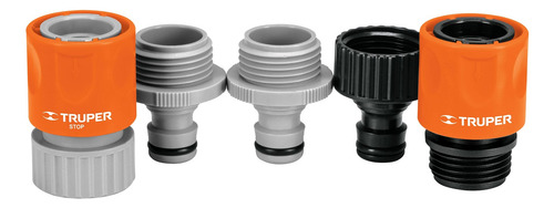 Juego De 5 Conectores Rápidos 3/4'' De Abs, Truper Click-set