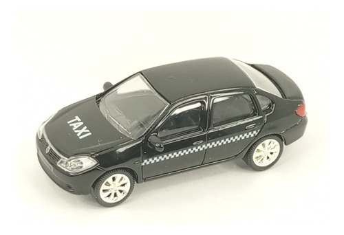 Renault Simbol Thalia Taxi Negro 2008 Escala 1:64