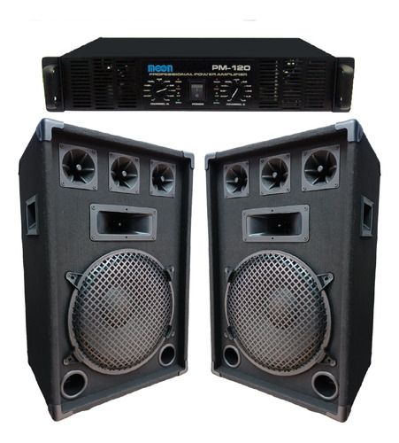 Combo Profesional 2 Bafles 12 3 Vias 800wmas Potencia 700w!!