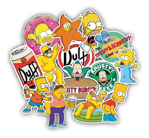 Calcos Stickers Simpsons 6 Planchas 98 Calcos!