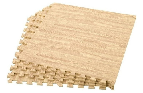 Imagen 1 de 3 de Piso Goma Eva Encastrable X 4unid -símil Madera 60x60x10mm