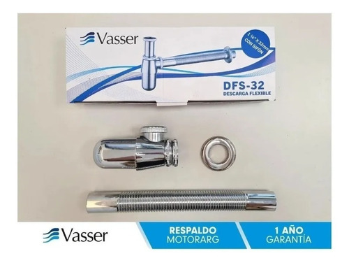 Imagen 5 de 10 de Flexible De Descarga 1 1/4 32 Mm Lavatorio Con Sifon Vasser