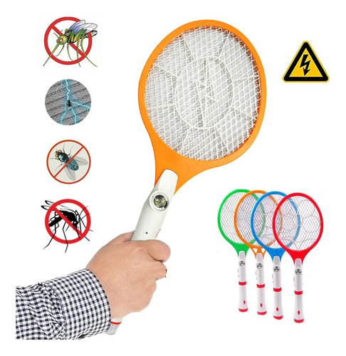 Raqueta Mata Mosquitos Recargable C/linterna 5 Led